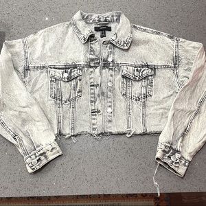 F21 CROP JEAN JACKET